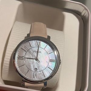 Fossil Jacqueline Mother of Pearl Dial Watch Pink